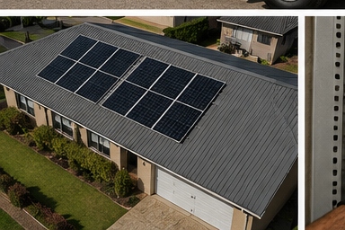 Completed rooftop solar installation
